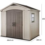 Keter Factor beige – Gartenhaus – Seitenfenster – 256.5x182x243 cm