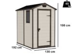 Keter Manor beige – Gartenhaus – mit Seitenfenster – 130x192x198 cm
