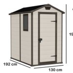 Keter Manor beige – Gartenhaus – mit Seitenfenster – 130x192x198 cm