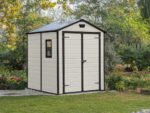 Keter Manor beige – Gartenhaus – mit Seitenfenster – 185x236x227 cm – Bild 3