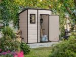 Keter Manor Pent beige – Gartenhaus – Mit Frontfenster – 183.5x111x200.5 cm – Bild 3