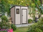 Keter Manor Pent beige – Gartenhaus – Mit Frontfenster – 183.5x111x200.5 cm – Bild 4