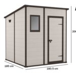 Keter Manor Pent – Gartenhaus – Mit Frontfenster – 183.5x185x200 cm