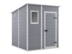Keter Manor Pent grigio – Gartenhaus – Mit Frontfenster – 183.5x185x200 cm – Bild 2
