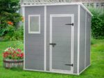 Keter Manor Pent grigio – Gartenhaus – Mit Frontfenster – 183.5x185x200 cm – Bild 3