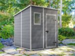 Keter Manor Pent grigio – Gartenhaus – Mit Frontfenster – 183.5x185x200 cm – Bild 4