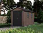 Keter Newton plus 7511/1175 – Gartenhaus – Mit Doppeltür und Fenstern – 230x350x246 cm