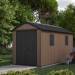 Keter Newton plus 7513/1375 – Gartenhaus – Mit Doppeltür und Fenstern – 230x413x246 cm