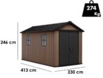 Keter Newton plus 7513/1375 – Gartenhaus – Mit Doppeltür und Fenstern – 230x413x246 cm – Bild 3