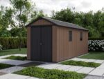 Keter Newton plus 7517/1775 – Gartenhaus – Mit Doppeltür und Fenstern – 230x539x246 cm
