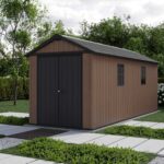 Keter Newton plus 7517/1775 – Gartenhaus – Mit Doppeltür und Fenstern – 230x539x246 cm
