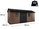 Keter Newton plus 7517/1775 – Gartenhaus – Mit Doppeltür und Fenstern – 230x539x246 cm – Bild 4