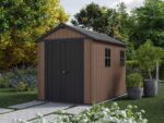 Keter Newton plus 759/975 – Gartenhaus – Mit zweiflügeliger Tür und Fenstern – 230x287x246 cm