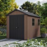 Keter Newton plus 759/975 – Gartenhaus – Mit zweiflügeliger Tür und Fenstern – 230x287x246 cm