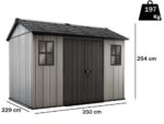 Keter Oakland 1175 – Gartenhaus – mit Seitenfenstern – 350x229x254 cm