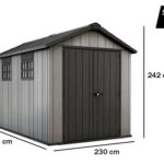 Keter Oakland 7511 – Gartenhaus – mit Doppeltür und Fenster – 230x350x242 cm