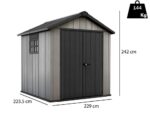 Keter Oakland 757- Gartenhaus – mit Doppeltür und Fenster – 229×223.5×242 cm