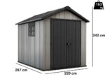 Keter Oakland 759 – Gartenhaus aus Duotech – mit Doppeltüren und Fenster – 229x287x242 cm
