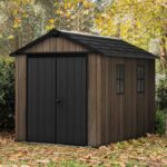 Keter Signature Walnut 7511/1175 – Gerätehaus – Mit Fenstern – 230 x 350 x 246 cm