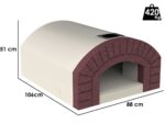Linea VZ Capri – Einbau-Holzbackofen mit Backfläche 72×70 cm – Backkapazität 3 Pizzas
