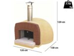 Linea VZ Etna – Holzbackofen für den Aussenbereich – mit Ø 85 cm Kochfläche – 3 Pizzen