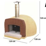 Linea VZ Etna – Holzbackofen für den Aussenbereich – mit Ø 85 cm Kochfläche – 3 Pizzen