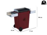 Linea VZ Party rot – Pelletgrill mit Pyrolyse-Technologie auf Rädern
