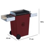 Linea VZ Party rot – Pelletgrill mit Pyrolyse-Technologie auf Rädern