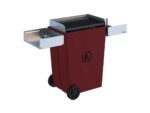 Linea VZ Party rot – Pelletgrill mit Pyrolyse-Technologie auf Rädern – Bild 2