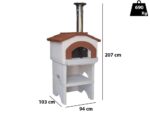Linea VZ Ponza – Holzbackofen für den Aussenbereich, mit Basis – Kochkammer 55×59 cm