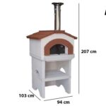 Linea VZ Ponza – Holzbackofen für den Aussenbereich, mit Basis – Kochkammer 55×59 cm