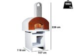 Linea VZ Portici – Holzbackofen für draußen aus Beton – Backfläche 72×70 cm