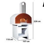 Linea VZ Portici – Holzbackofen für draußen aus Beton – Backfläche 72×70 cm