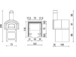 Linea VZ Portici – Holzbackofen für draußen aus Beton – Backfläche 72×70 cm – Bild 3
