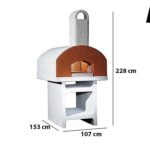 Linea VZ Pozzuoli – Garten-Holzbackofen mit Betonsockel – Backraum 72×105 cm