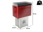 Linea VZ QBY – Tragbarer Pelletgrill mit Pyrolyse-Technologie – rot