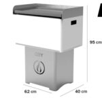 Linea VZ QBY weiß – Tragbarer Pelletgrill mit Pyrolyse-Technologie