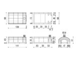 Linea VZ Sorrento – Einbau-Holzbackofen mit Backfläche 72×105 cm – Kapazität 5 Pizzas – Bild 3
