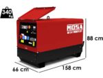 MOSA GE SX-11000 KDT – Diesel Notstromaggregat 400V – 8.8 kW – leise – Kohler Motor KDW702