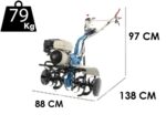 Motorhacke AGT 7500 mit Motor Honda GP200 von 196ccm – 2 Vorwärtsgänge + 1 Rückwärtsgang