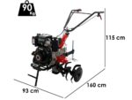 Motorhacke Benassi BL106KD mit Dieselmotor KPC KD178FE – Fräse 90 cm