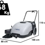 Nilfisk SW750 – Selbstfahrende Kehrmaschine mit Kehrgutbehälter 12V – 46Ah