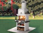 Palazzetti Balos – Kombi-Grillkamin mit Holzbackofen aus Betonstein – Bild 3