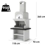Palazzetti Balos – Kombi-Grillkamin mit Holzbackofen aus Betonstein