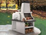 Palazzetti Bastia – Kombi-Grillkamin mit Holzbackofen aus Betonstein – Bild 4