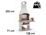 Palazzetti Boavista – Grillkamin aus Beton- Grillrost 68×40 cm