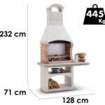 Palazzetti Boavista – Grillkamin aus Beton- Grillrost 68×40 cm