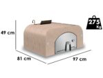 Palazzetti Easy Medium – Holzbackofen Pizzaofen – Innenraum: 77×65 cm – 4 Pizzen