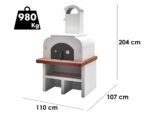 Palazzetti Easy Medium mit Unterbau – Holzbackofen Pizzaofen – Innenraum 77×65 cm