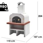Palazzetti Easy Medium mit Unterbau – Holzbackofen Pizzaofen – Innenraum 77×65 cm